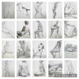 Alec WILES (1924) Nude drawings A collection of twenty Mostly signed Mostly 60x42 Alec Ernest