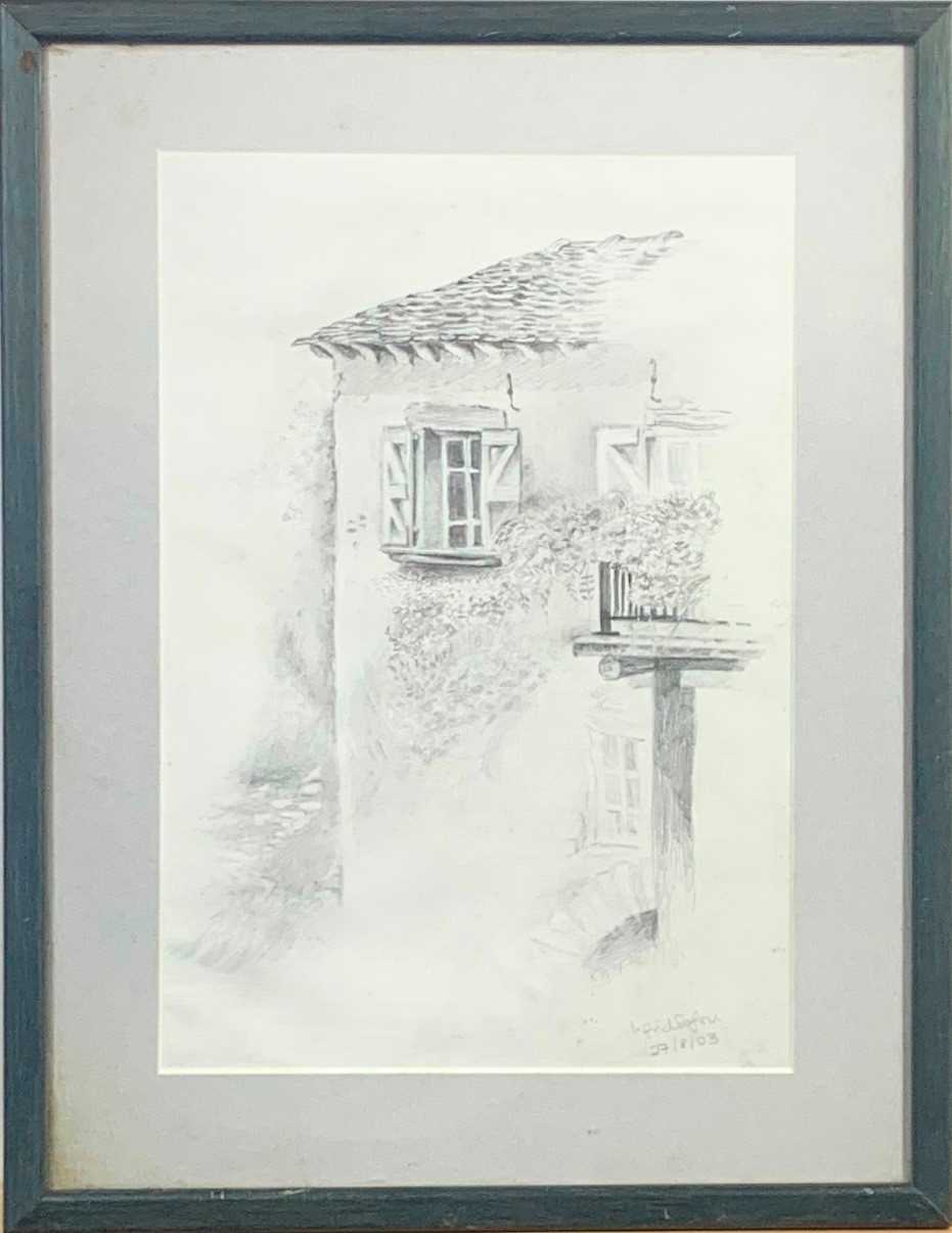 Ingrid SOFRIN (20th/21st Century) Study of a House, FrancePencil Signed and dated 27/8/0329 x 19. - Image 2 of 2