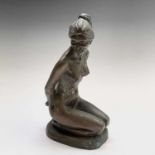 Alec WILES (1924)Kneeling NudeBronzed resin sculptureSigned Height 32cm