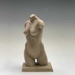 Alec WILES (1924)Female Torso Ciment fondu Height 31cm