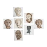 Head of CeasarBronzed resin maskTogether with various other plaster masks, all from the estate of