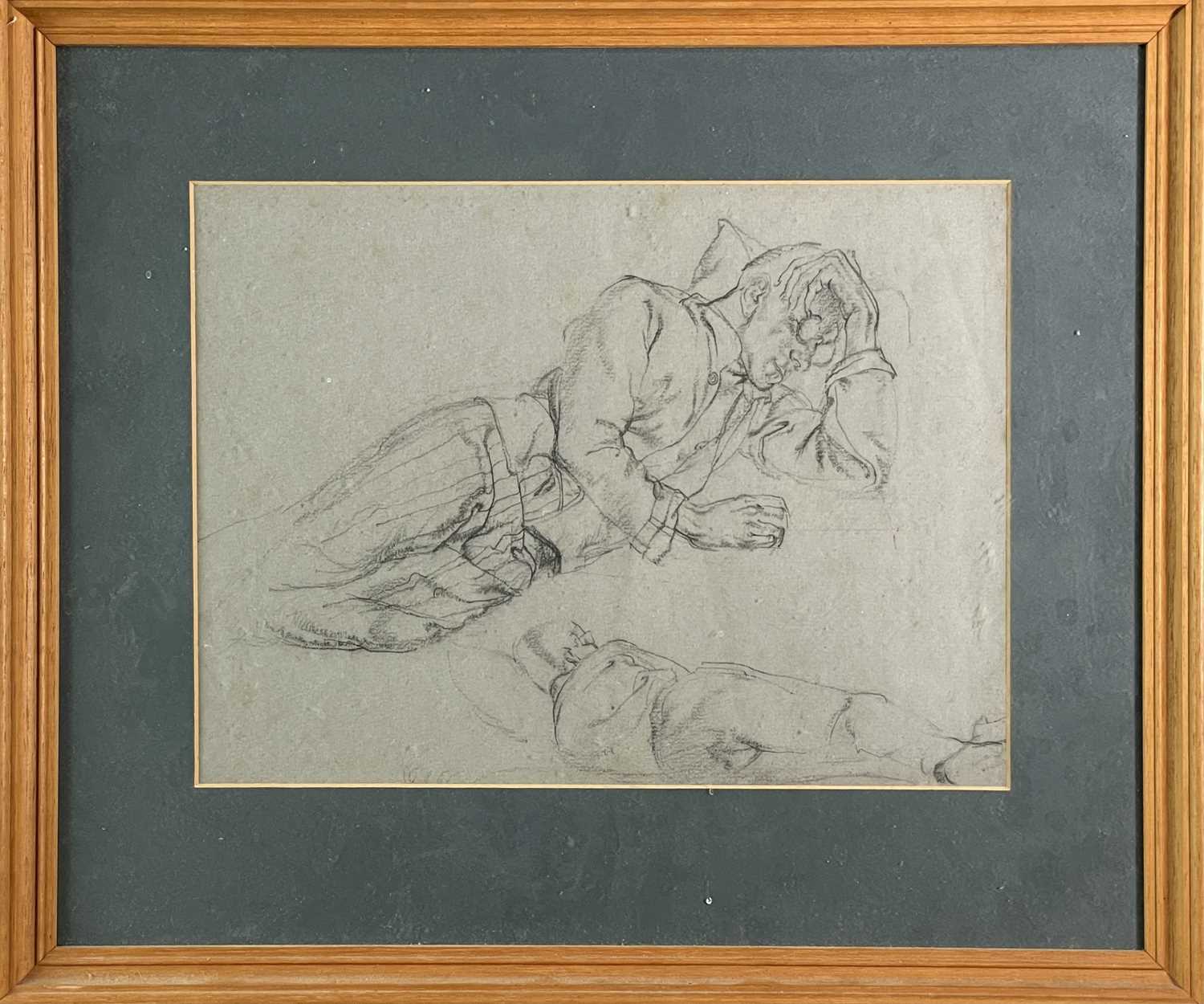 Norman BLAMEY (1914-2000) Figure Study Charcoal To verso a letter from the artist explaining that - Image 3 of 3