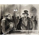 Trevor Owen Makinson 1926-1992Scene from Oliver Twist 1948Alec Guinness as Fagin & Robert Newton