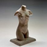 Alec WILES (1924)Female Torso Bronzed resin sculpture Signed and inscribed Height 33cm