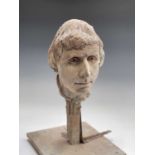 Alec WILES (1924)A pottery portrait bust of John Halkes Height 53cm