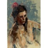 Eric WARD(1945) Nude Oil sketch 19x13cmCondition report: This little unframed work is an oil on