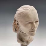 Alec WILES (1924)Female Head Plaster sculpture Height 42cm