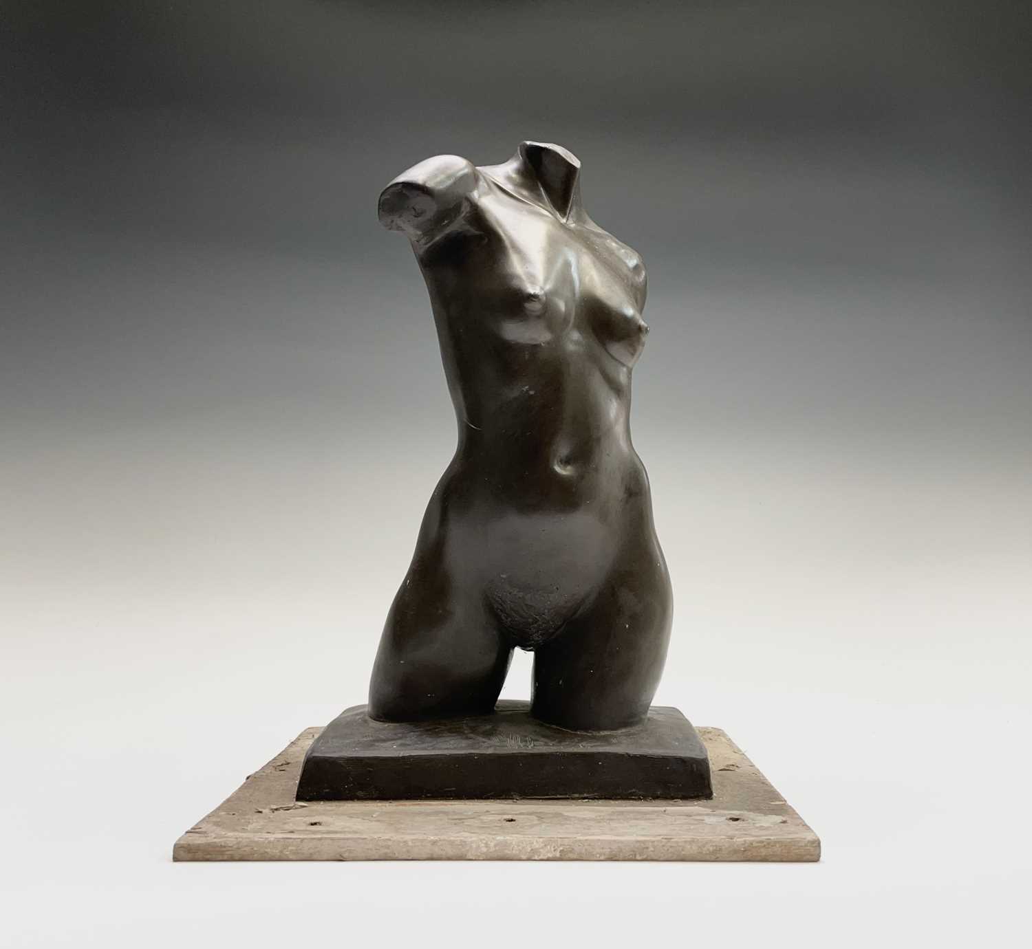 Alec WILES (1924)Female Torso Cold cast bronze sculpture Signed Height 34cm Alec Ernest Wiles was