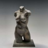 Alec WILES (1924)Female Torso Bronzed resin sculpture Signed, dated and inscribed 'Paris '96'
