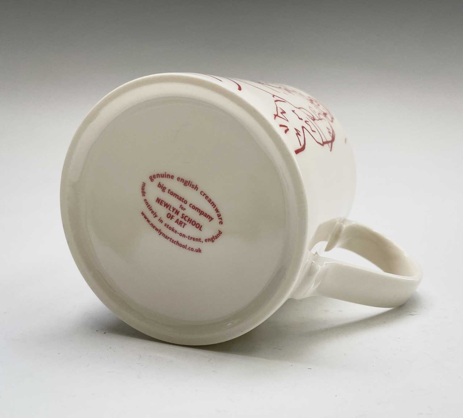 Rose HILTON (1931-2019) A limited-edition creamware mug produced for Newlyn Art School showing a - Image 2 of 5