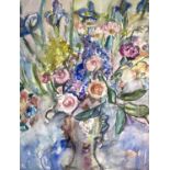 Linda Mary WEIR (1951)Birthday Flowers Watercolour Initialled, inscribed and dated '8972 x 55cm