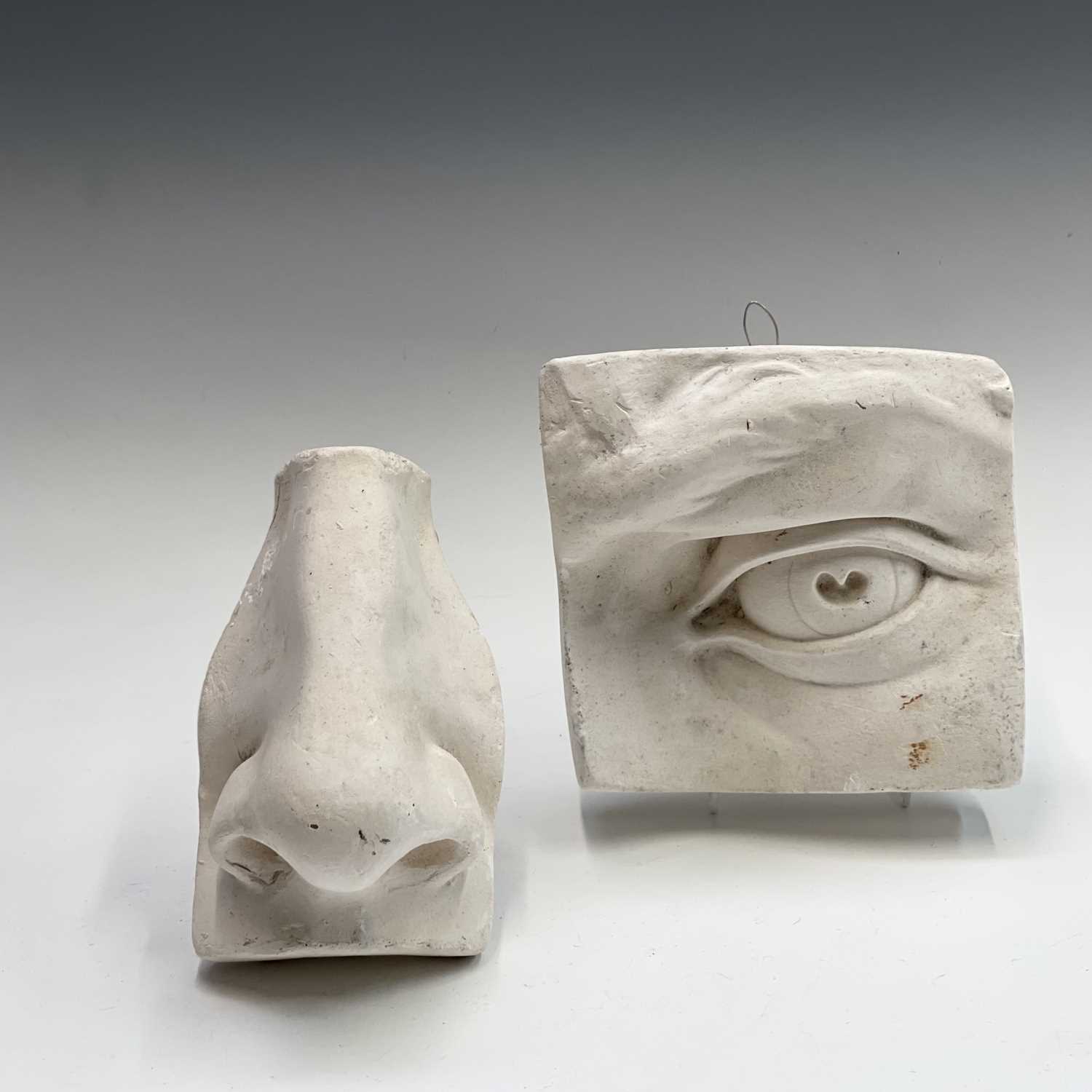 Two plaster moulds, one of an eye the other a noseFrom the estate of Alec Wiles - Image 11 of 12