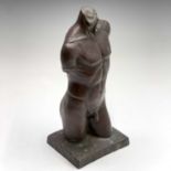 Alec WILES (1924)Males Torso Bronzed resin sculpture Signed, dated 1996 and numbered 18/150Height