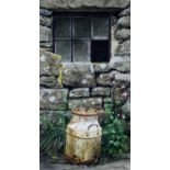 Andrew POTTER (1960)The Old Milk ChurnGouache Signed 46 x 25cm