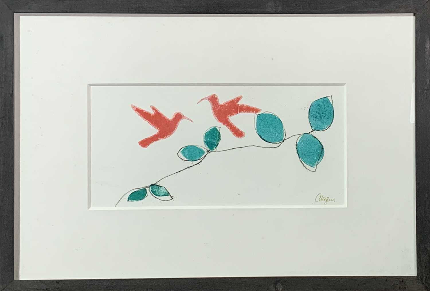 Charlotte MORGAN 'Love Birds' and 'Park Life'Two monoprints Each signed Together with a mezzotint ' - Image 6 of 9