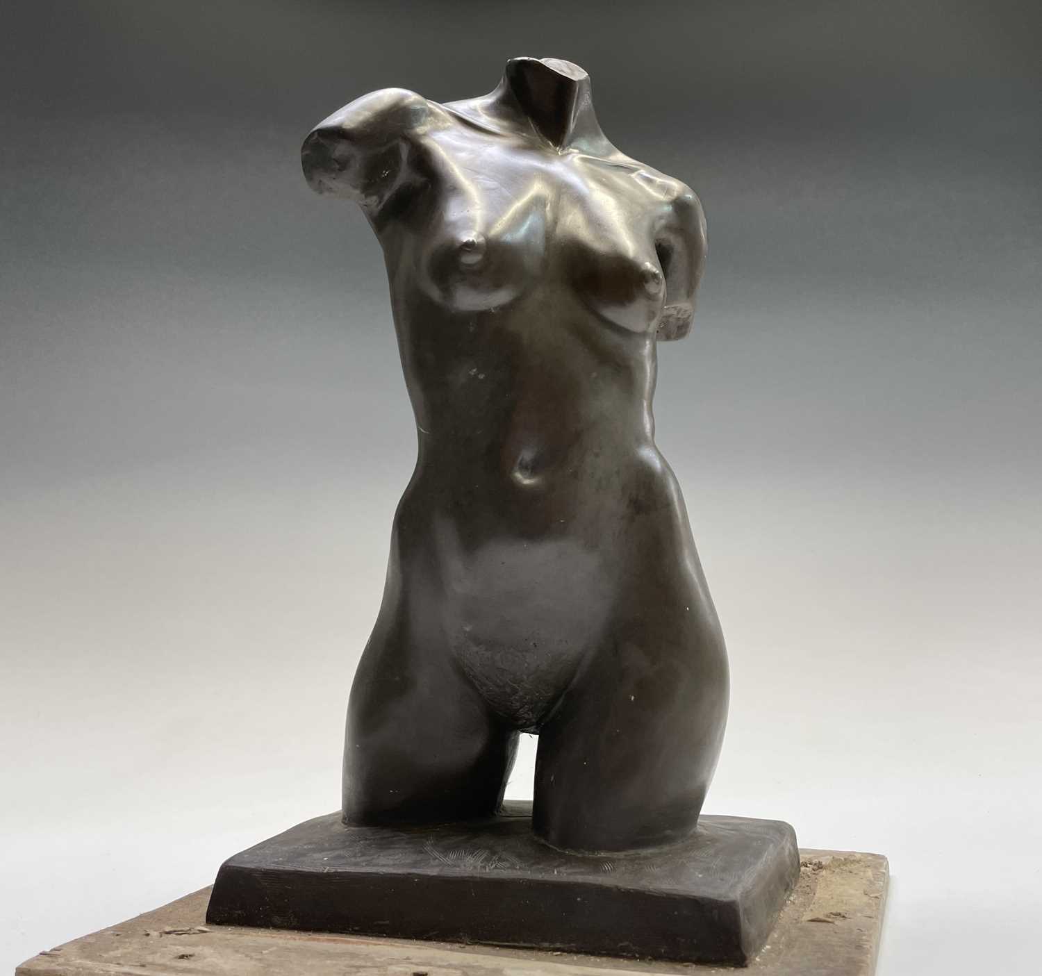 Alec WILES (1924)Female Torso Cold cast bronze sculpture Signed Height 34cm Alec Ernest Wiles was - Image 7 of 11