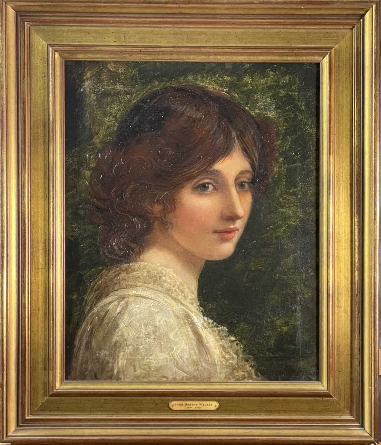 Attributed to John Hanson WALKER (1844-1933) Portrait of a Lady Oil on canvas 42x34cmCondition - Image 5 of 11