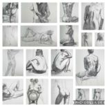 Alec WILES (1924) Nude drawings A collection of twenty Mostly signed Mostly 60x42