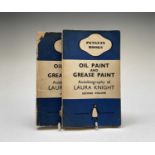 The first and second volumes of 'Oil Paint and Grease Paint - Autobiography of Laura Knight',