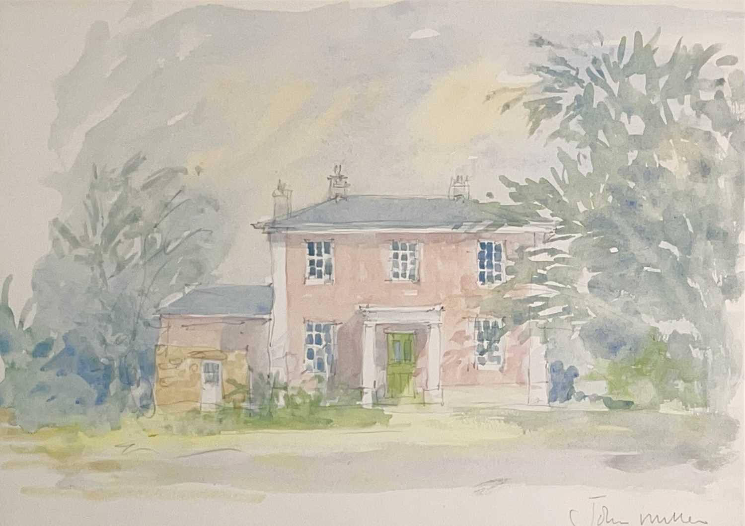 John MILLER (1931-2002)Sancreed House WatercolourSigned Inscribed to verso 28 x 38.5cm