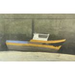 Alec WILES (1924) Fishing Boat, Low Tide Oil on board 46x71cm