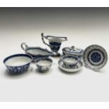 A quantity of Chinese Export porcelain to include a blue and white helmet shaped jug, Qianlong,