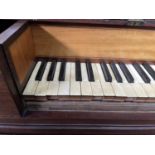 A George III Longman & Broderip mahogany cased square piano. Maximum height 95cm, width 168cm, depth