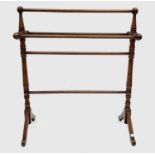 A Victorian walnut towel rail, width 75.5cm.Condition report: An 8cm stretch of wood with some