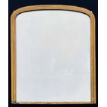 A Victorian overmantel mirror, in a swept painted gilt-gesso frame with arch top, height 127cm,