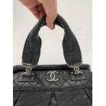 Chanel Boston handbag, manufactured 2008/2009 with authenticity card, corresponding serial number