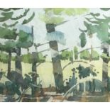 Colin SCOTT (XX), Trees near Trevalor, watercolour, initialled, signed and titled to the verso,