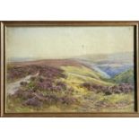Charles J ADAMS (1859-1931)Moorland LandscapeWatercolourInscribed 'painted by my grandfather Charles