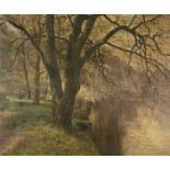 Arthur Bevan COLLIER (1832-1908)River Scene Oil on canvas Signed and dated (18)81?Further signed and