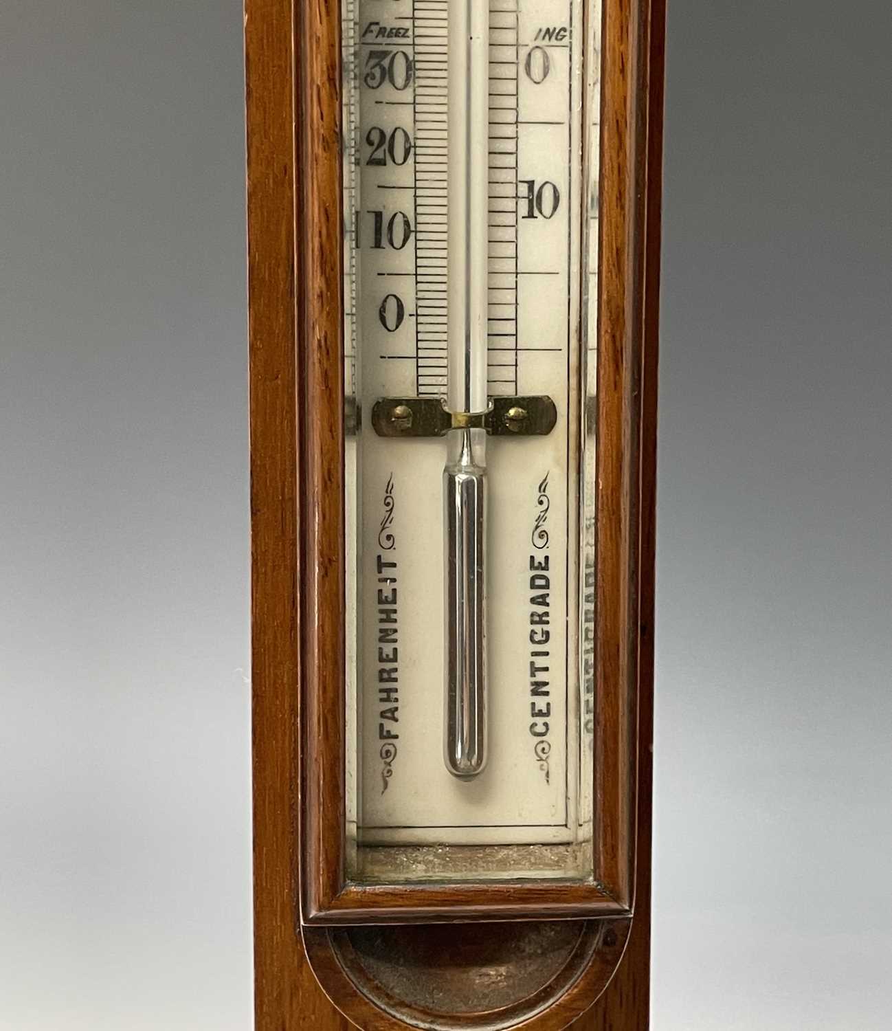 A Victorian walnut stick barometer, by J Hicks, London, with ivory scales, twin vernier indicators - Image 24 of 25