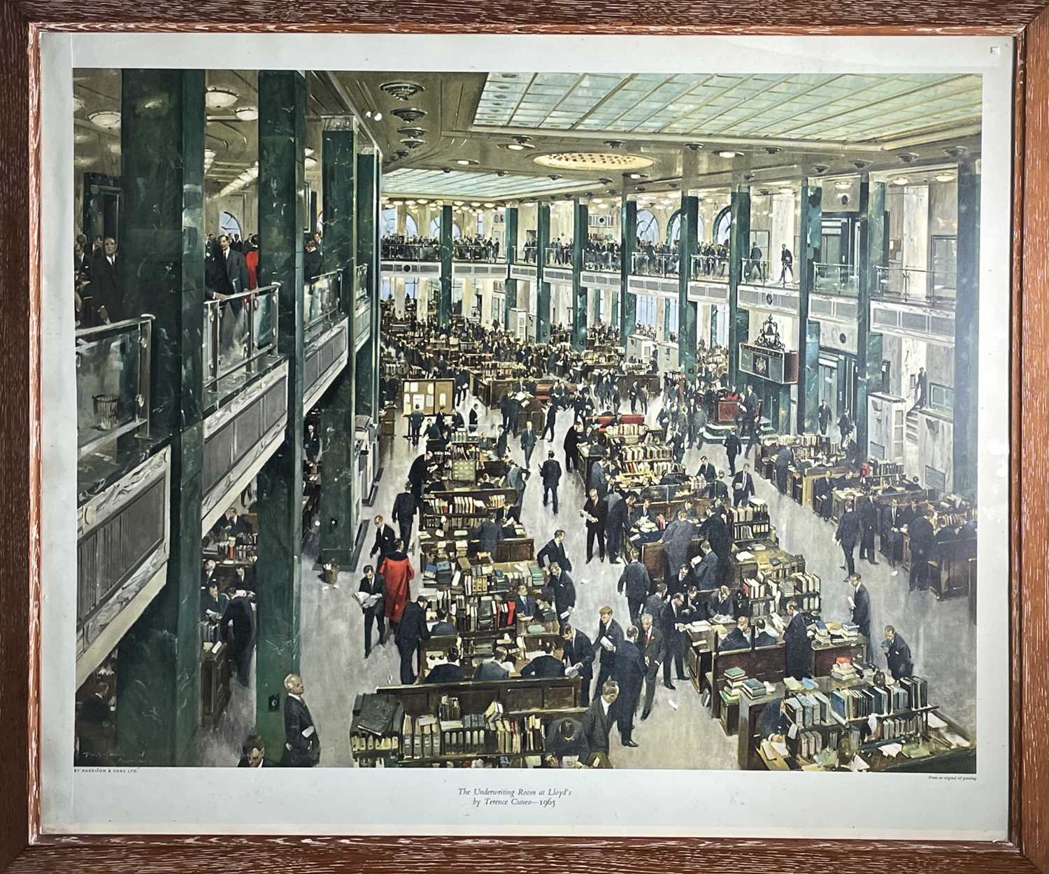 After Terence CUNEO'The Underwriting Room at Lloyd's'Colour print 52.5 x 63.5cm (sight size) - Image 3 of 3
