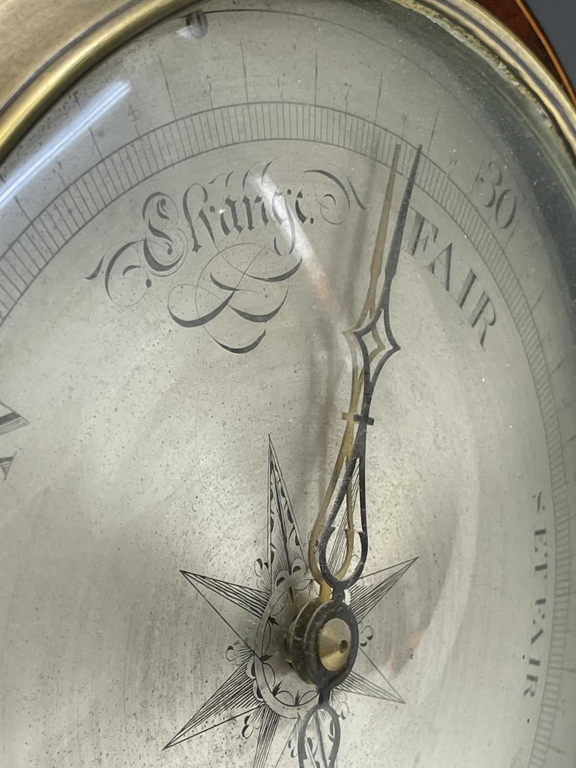 A George III mahogany and boxwood strung wheel barometer by J Berry of 78 Wardour Street Soho. - Image 2 of 12