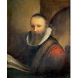 Follower of Gilbert JACKSON (1600-1642)Portrait of a man in a Ruff CollarOil on canvas35.5 x 30cm