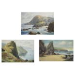Frederick PARR (1887-1970)St. Nicholas Chapel, IlfracombeWatercolourSigned 25 x 36cm, “St Ives to