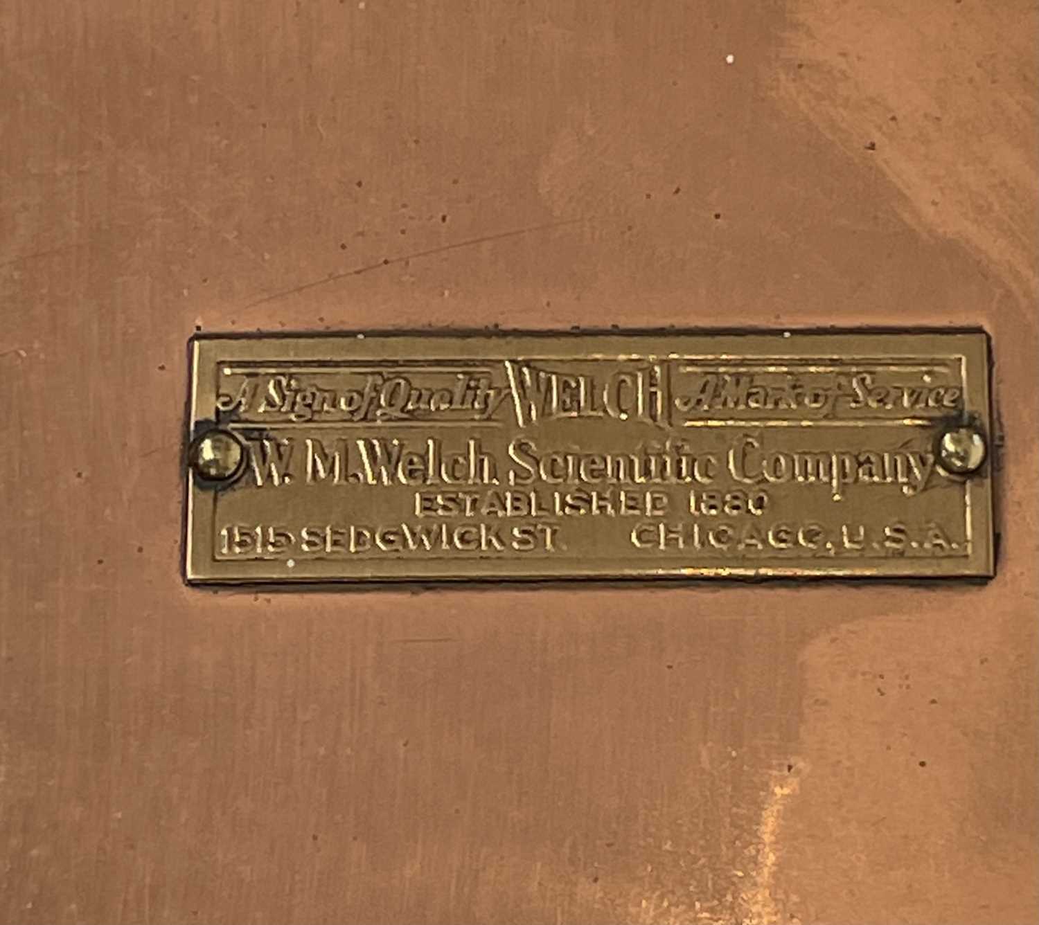 A Maritime ship's fixed cistern barometer by W.M.Welch, Chicago, with twin silvered scales and - Image 5 of 9