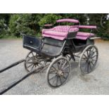 A Swedish four-wheeled carriage or phaeton, early 20th century, the maker's label somewhat