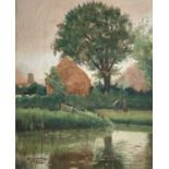Walter Thomas WATLING (1885-1956)'Eventide'Watercolour Signed and dated 1920Titled as inscribed on