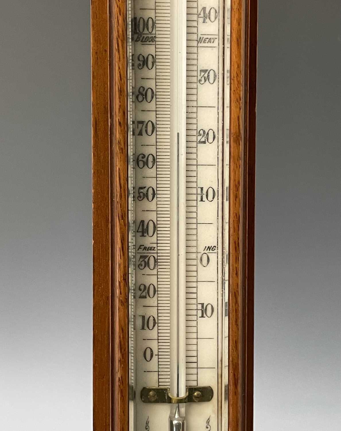 A Victorian walnut stick barometer, by J Hicks, London, with ivory scales, twin vernier indicators - Image 25 of 25