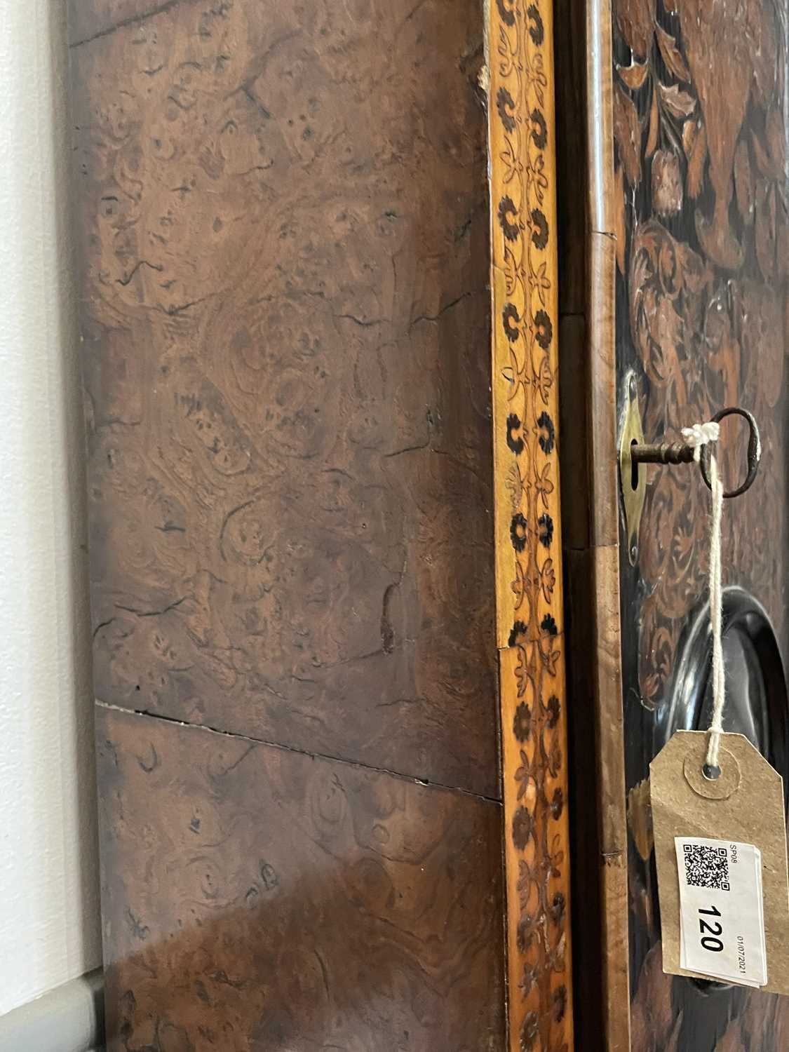 A fine walnut and marquetry eight day longcase clock, early 18th century, with an associated dial - Image 20 of 78
