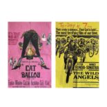Two 1960s British single-sheet film posters - 'Cat Ballou', 75 x 50.5cm, and 'The Wild Angels', 76 x