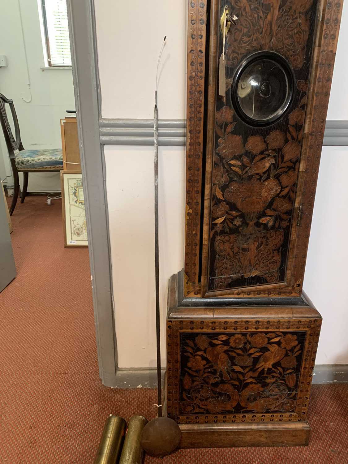 A fine walnut and marquetry eight day longcase clock, early 18th century, with an associated dial - Image 17 of 78