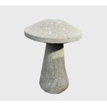 A composition stone staddle stone. Height 62cm.