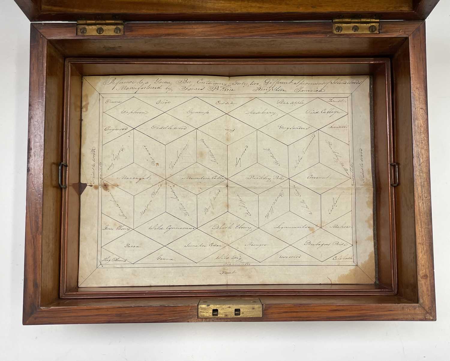 A rare Jamaican specimen wood workbox, by James Pitkin, Kingston, Jamaica, circa 1835/1840, the - Image 22 of 35