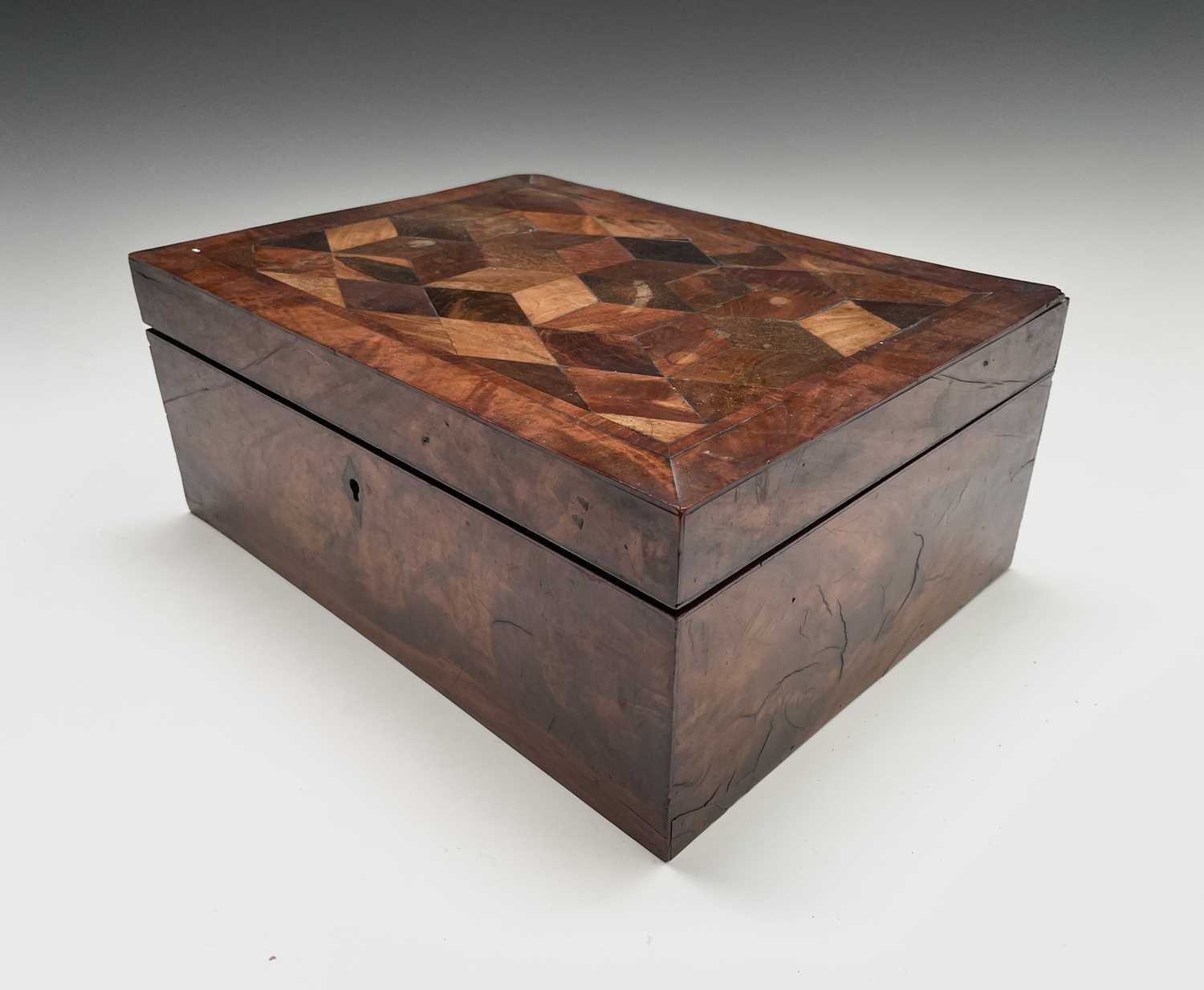 A rare Jamaican specimen wood workbox, by James Pitkin, Kingston, Jamaica, circa 1835/1840, the