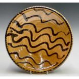 A John Reeve (1929-2012, ex Longlands Pottery, Hennock, Devon, c. 1968-1970) slip decorated