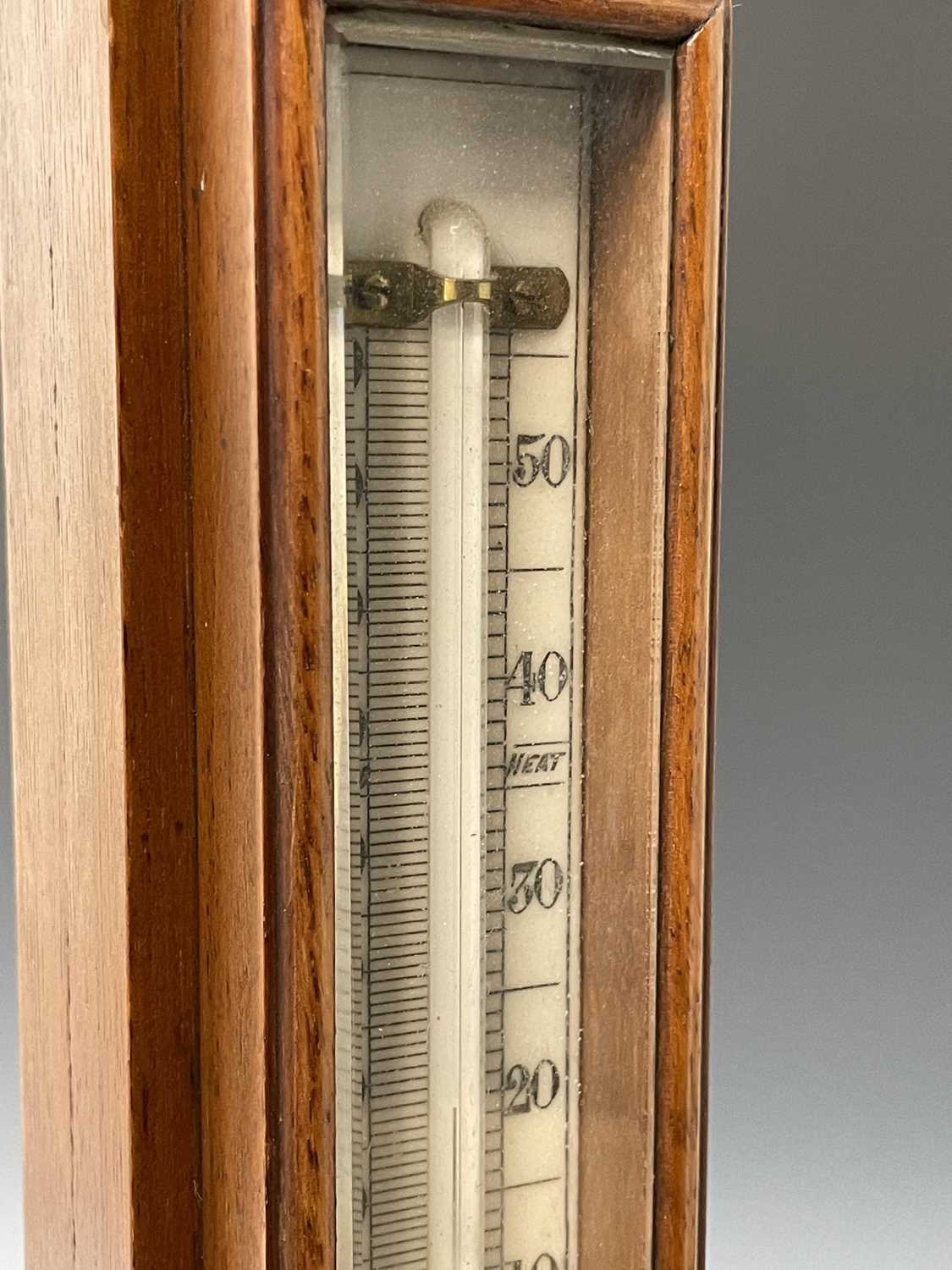 A Victorian walnut stick barometer, by J Hicks, London, with ivory scales, twin vernier indicators - Image 16 of 25